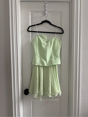 NWOT Amanda Uprichard Light Green Mini Dress